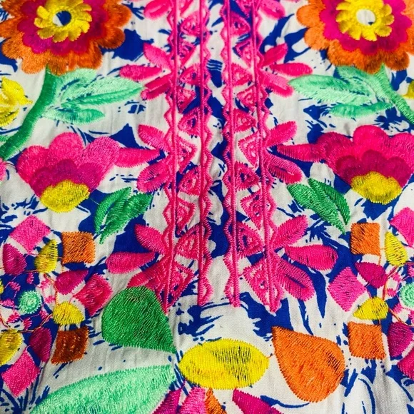 Floral Blue and Pink Dress - Picture 9 of 16